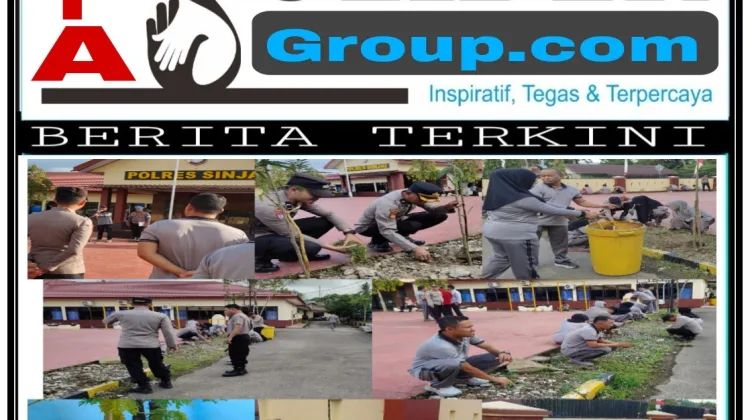 Bangun Budaya Hidup Bersih, Polres Sinjai Rutin Laksanakan Korvei di Lingkungan Mako