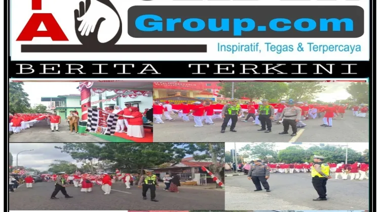 Polres Sinjai Amankan Jalur Pawai Merah Putih, Pastikan Semarak HUT ke-81 RI Berjalan Lancar