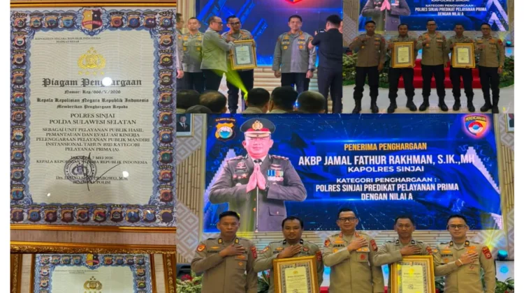 Belum Genap Setahun Pimpin Polres Sinjai, Akbp Jamal Fathur Rakhman Bawa Pulang Dua Penghargaan Sekaligus