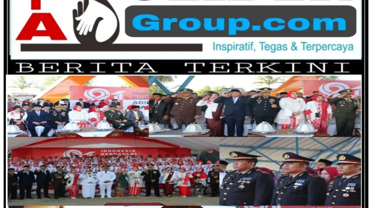 Kapolres Sinjai Hadiri Upacara Penurunan Bendera Merah Putih HUT ke-81 Kemerdekaan RI