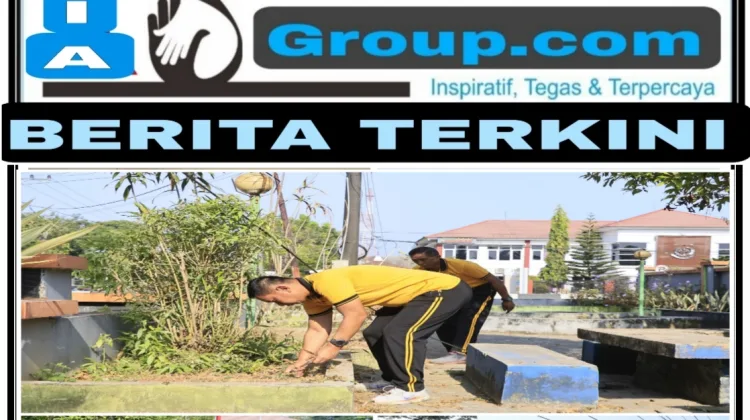 Kapolres Barru Pimpin Personel Bersihkan Alun-Alun Colli Pujie, Dukung Program Green Policing